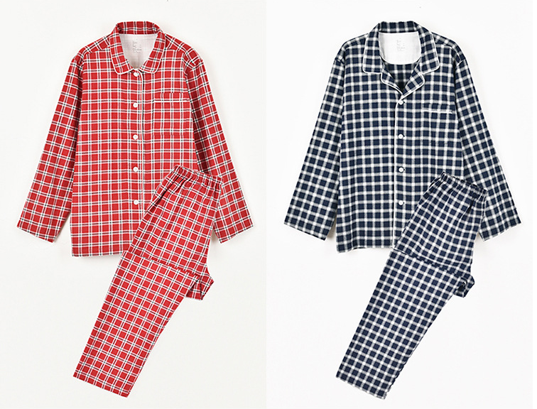 New flannel pajamas autumn and winter woolen cotton lint lovers thickening warm