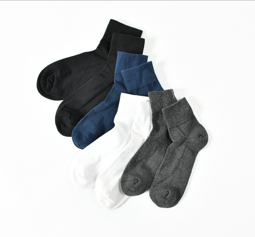 Commercial cotton medium tube men's socks
