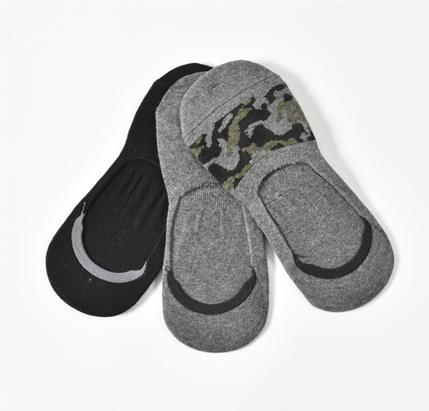 Men's camouflage cotton invisible breathable sweat socks