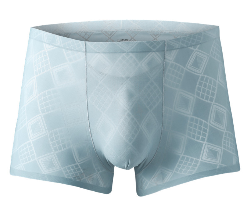 Men's ice silk jacquard quick-drying breathable boxers