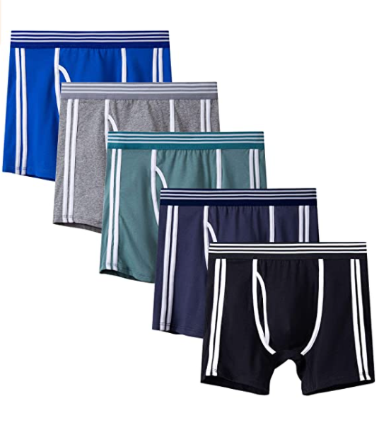 Men's spandex regular boxer briefs with long legs