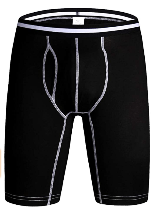 Men's long cotton boxer shorts