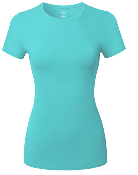 Comfortable round neck and short sleeves for women's wear