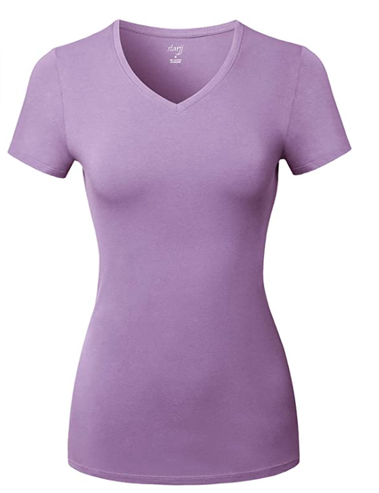 Women's comfortable breathable round neck and short sleeves