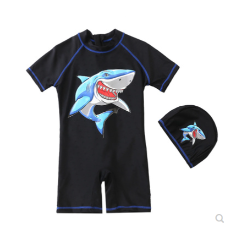 Boy's quick dry comfortable one-piece swimsuit