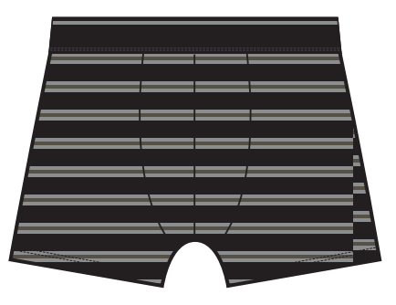 Men's printed striped boxers