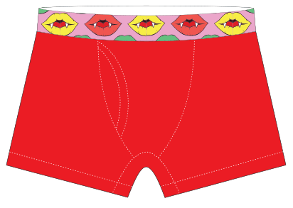 Men's plain printed boxers