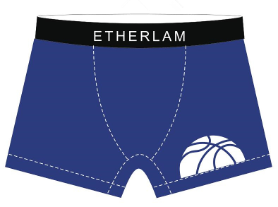 Blue ball printed boxers 01