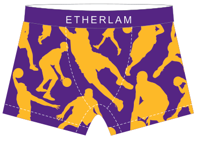 Printed men's cool and comfortable boxers