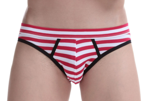 Men's sexy triangle stripe cotton underwear