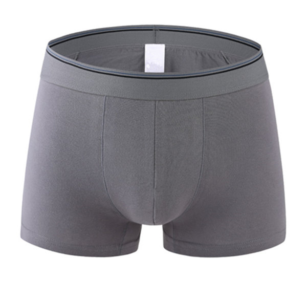 Breathable solid color combed cotton boxers