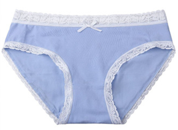 Women's comfortable clean color breathable lace briefs