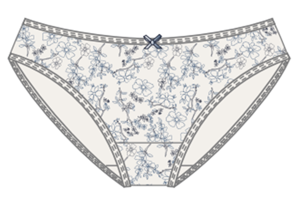 Women's printed cotton comfortable briefs