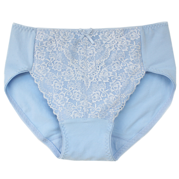 Women's lace mid-waist comfortable breathable briefs