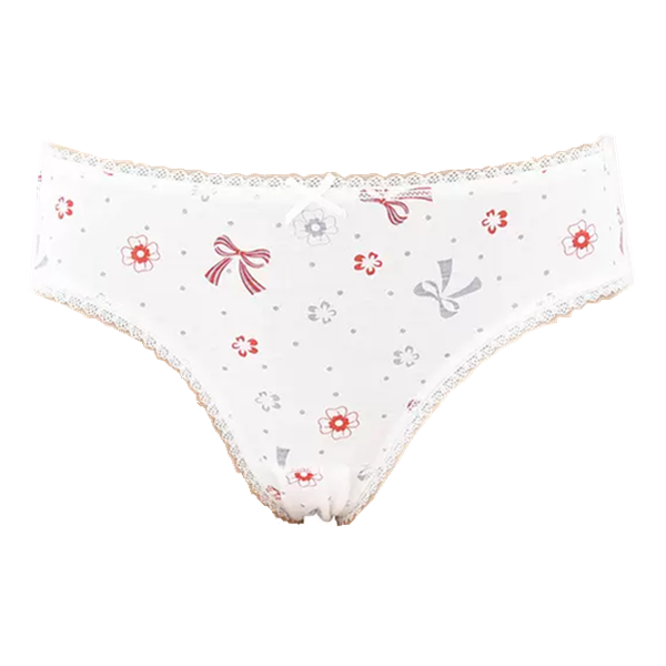 Comfortable cotton solid color printed low cut briefs