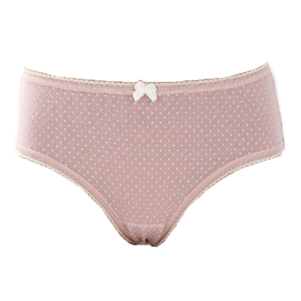 Women's soft breathable cotton polt-dot lace briefs