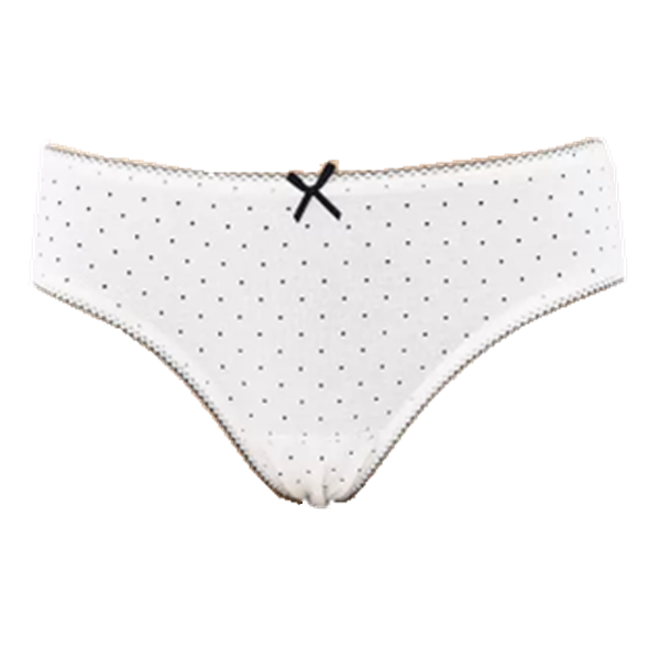 Soft breathable cotton polka dot printed briefs