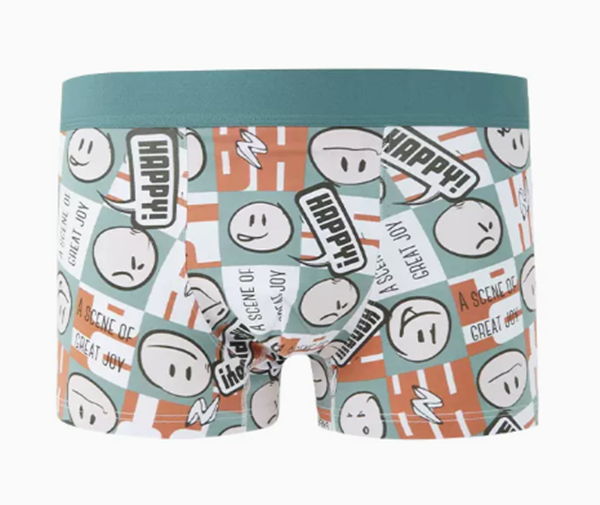 Comfortable breathable printed boxers