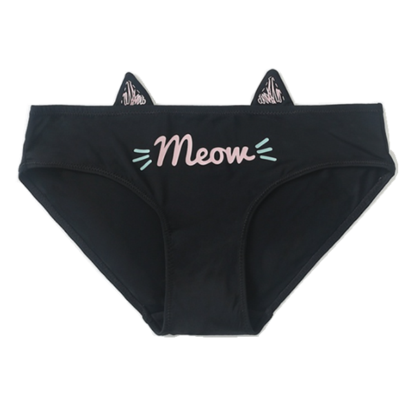 Kitty print ice silk underwear